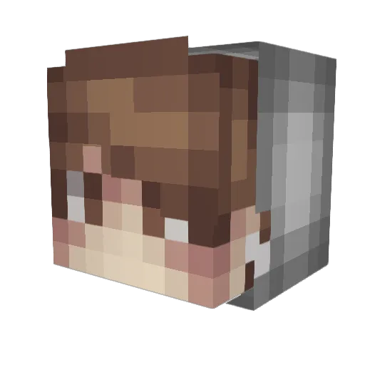 ImDeelis Minecraft avatar head, 3D render
