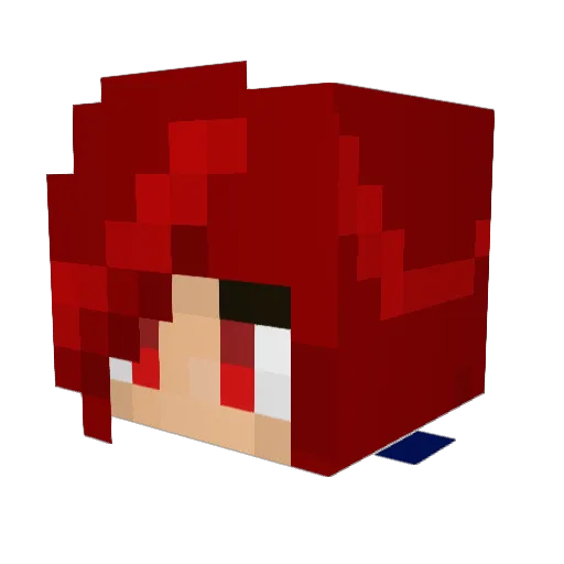 ImDelirious13 Minecraft avatar head, 3D render
