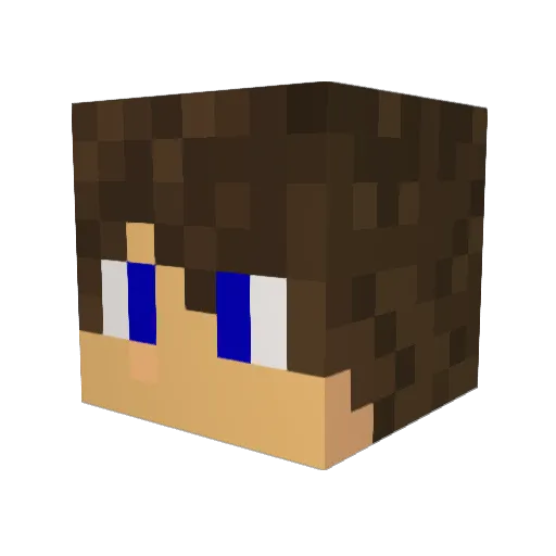 ImDeutx Minecraft avatar head, 3D render