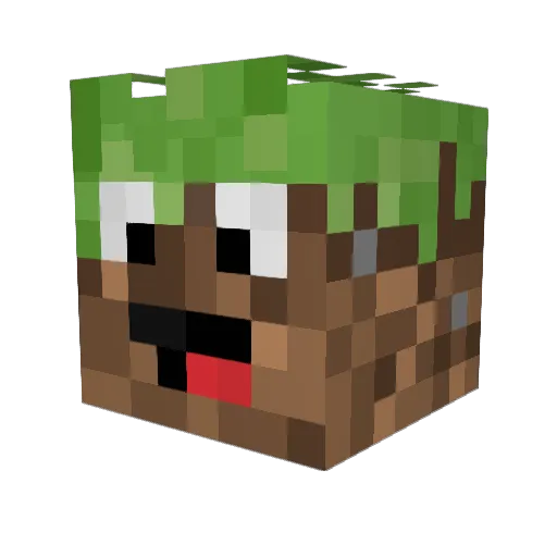 ImDirtBlock Minecraft avatar head, 3D render