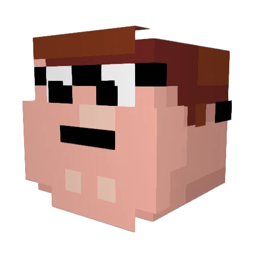 ImDrPepper_ Minecraft avatar head, 3D render