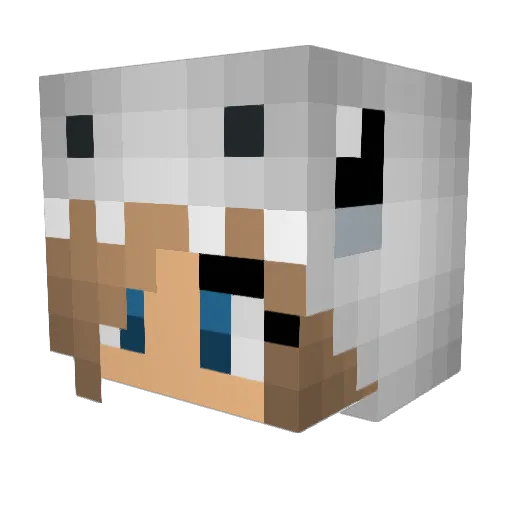 ImDreamii Minecraft avatar head, 3D render