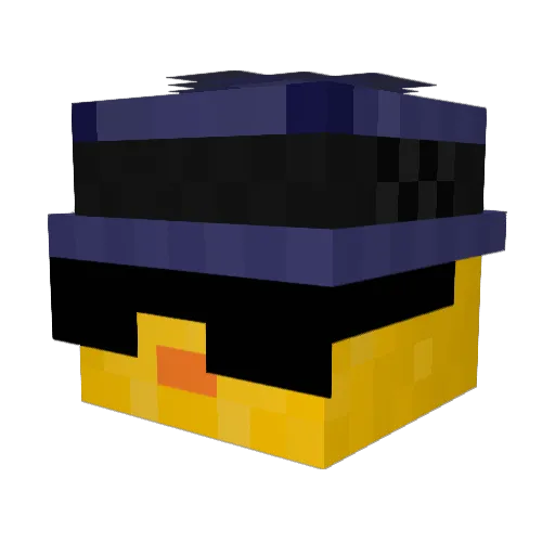 ImDuckies Minecraft avatar head, 3D render