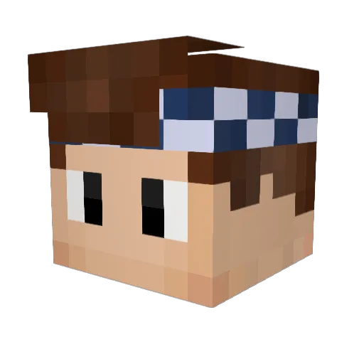 ImEgo Minecraft avatar head, 3D render