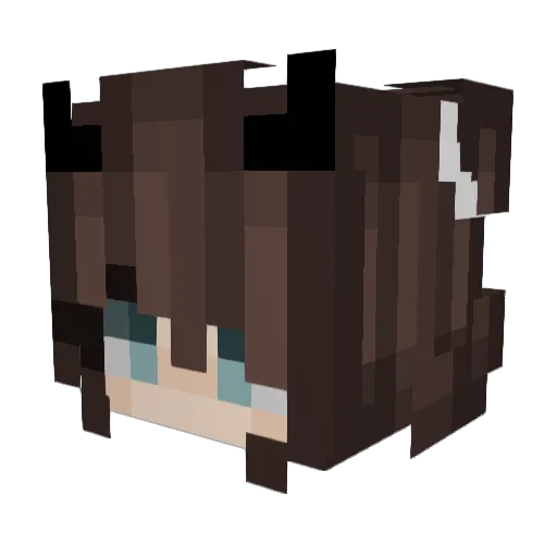 ImEirini Minecraft avatar head, 3D render