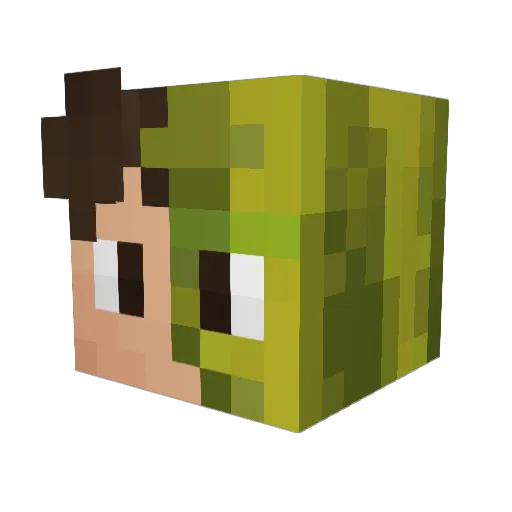 ImEpicMelon Minecraft avatar head, 3D render