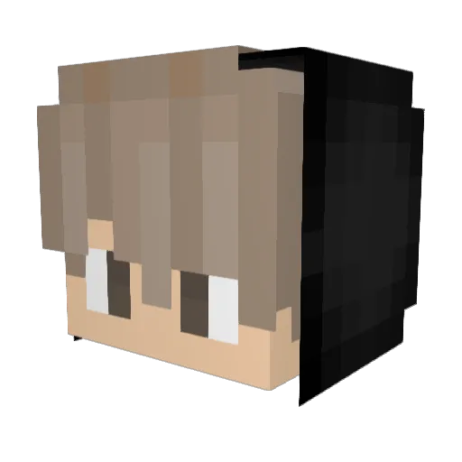 ImFLIX_17 Minecraft avatar head, 3D render