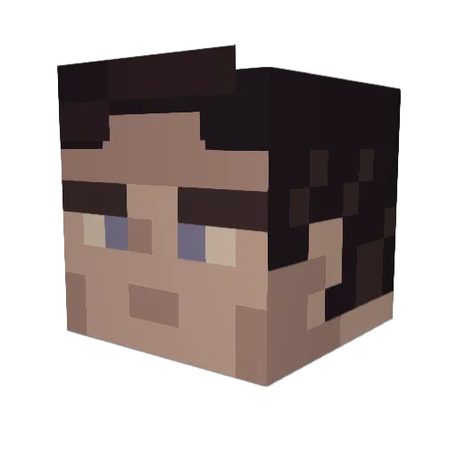ImFULLof Minecraft avatar head, 3D render