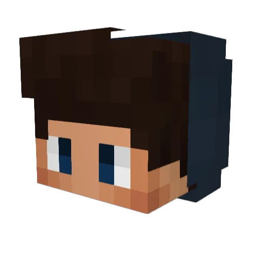 ImFoDeX Minecraft avatar head, 3D render