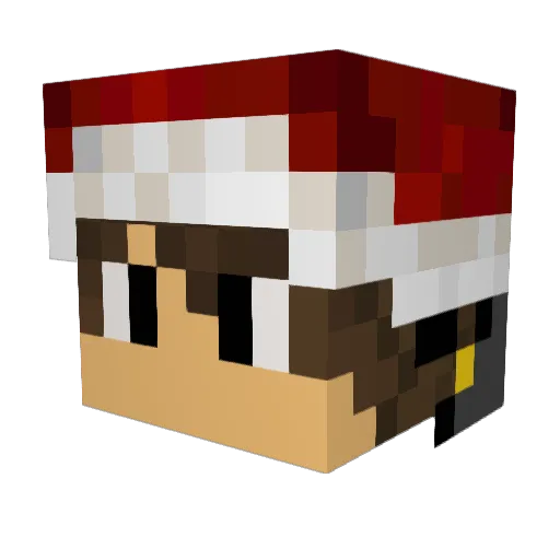 ImGapple Minecraft avatar head, 3D render