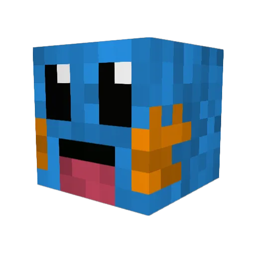 ImGr33n Minecraft avatar head, 3D render