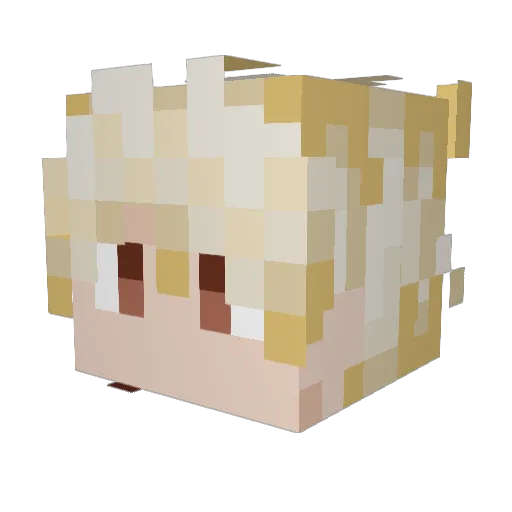ImGraymond Minecraft avatar head, 3D render