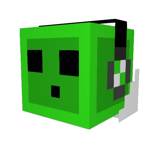 ImGrunk Minecraft avatar head, 3D render