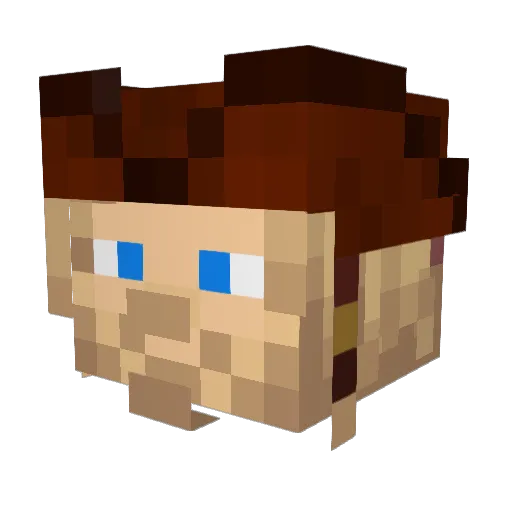 ImHane Minecraft avatar head, 3D render