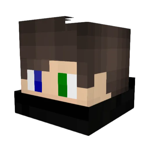 ImHeRee Minecraft avatar head, 3D render