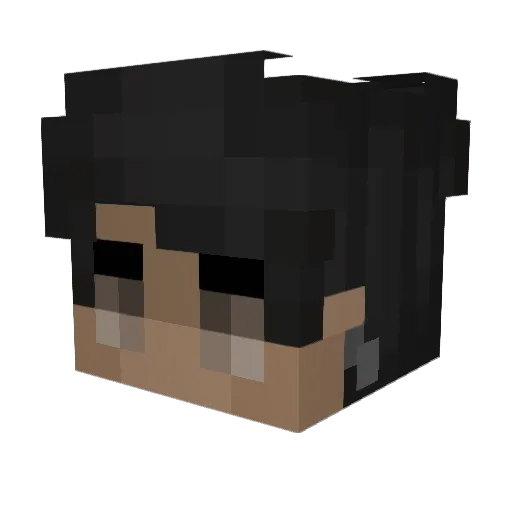 ImHers Minecraft avatar head, 3D render
