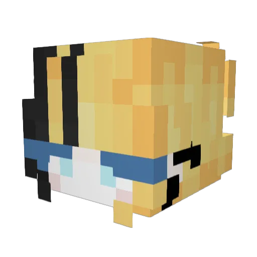 ImHorou Minecraft avatar head, 3D render