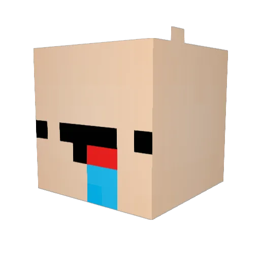 ImHovix Minecraft avatar head, 3D render