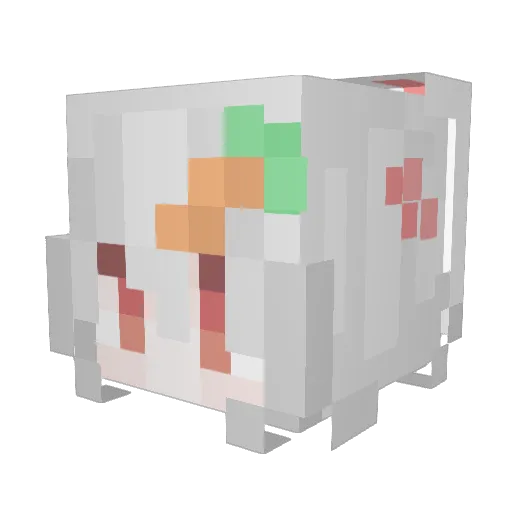 ImItooru Minecraft avatar head, 3D render