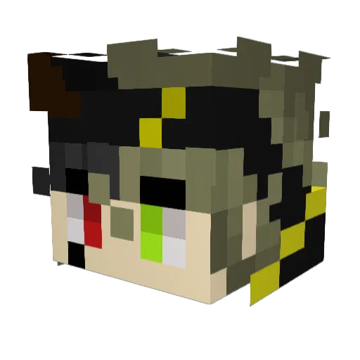 ImJabuka Minecraft avatar head, 3D render