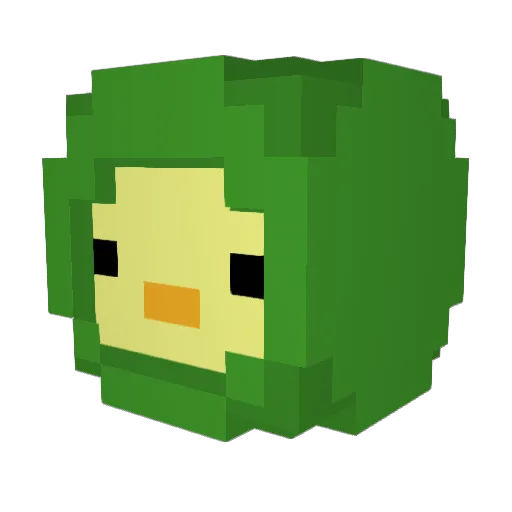 ImJaela Minecraft avatar head, 3D render