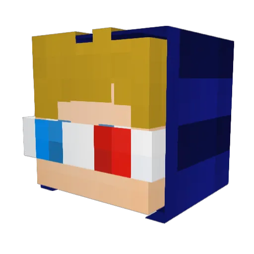 ImJny Minecraft avatar head, 3D render