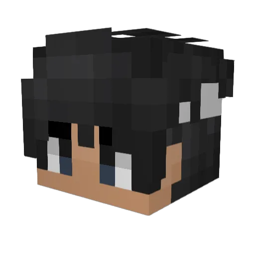 ImJuqn Minecraft avatar head, 3D render