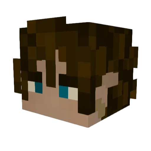 ImJustDelirious Minecraft avatar head, 3D render