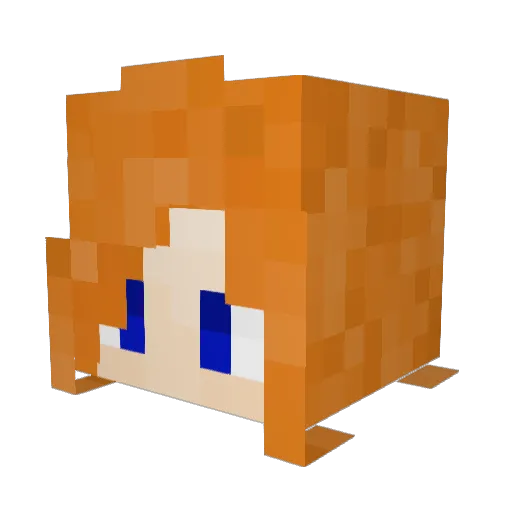 ImJustKawaii Minecraft avatar head, 3D render