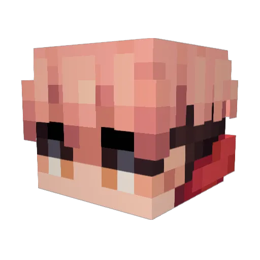 ImJustThinking Minecraft avatar head, 3D render