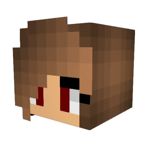 ImKassidy Minecraft avatar head, 3D render