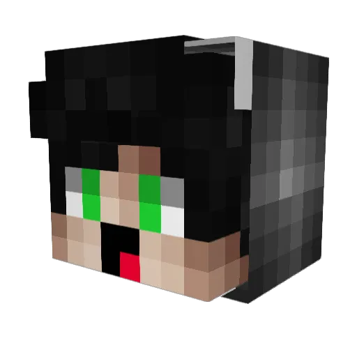 ImKisn Minecraft avatar head, 3D render