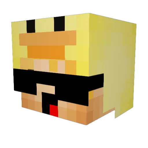 ImKlesha Minecraft avatar head, 3D render