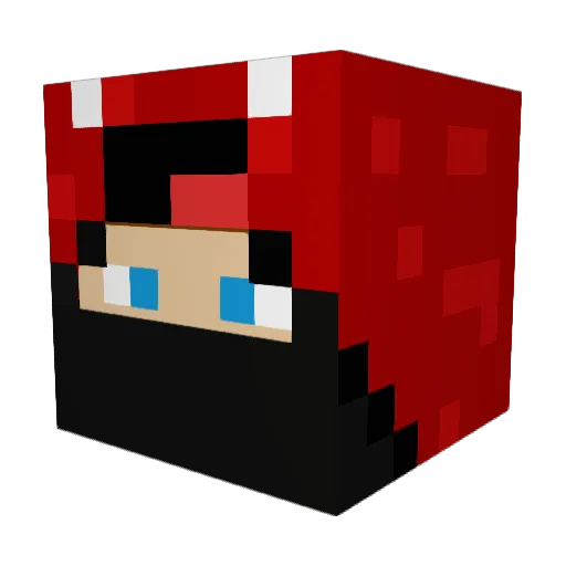 ImKoolaidd Minecraft avatar head, 3D render