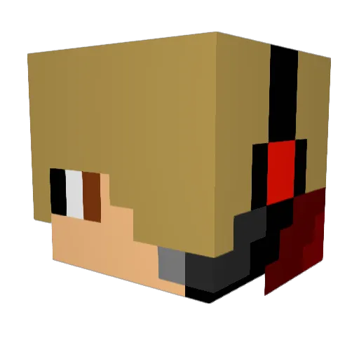 ImKrazyK Minecraft avatar head, 3D render