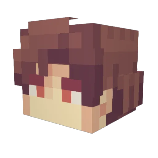 ImLakes Minecraft avatar head, 3D render