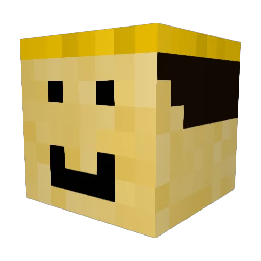 ImLinkko Minecraft avatar head, 3D render