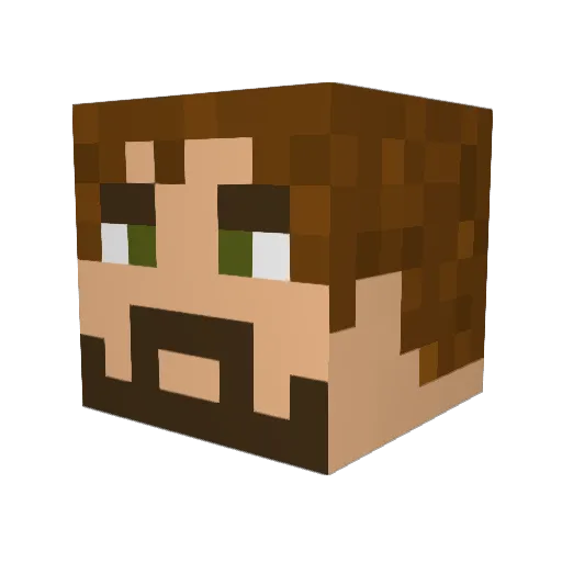 ImLinx Minecraft avatar head, 3D render