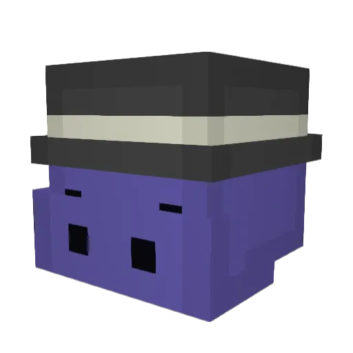 ImLukah Minecraft avatar head, 3D render