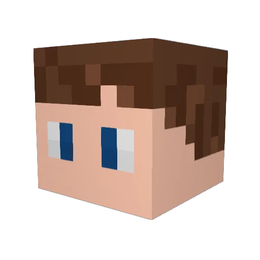ImMaxNormal Minecraft avatar head, 3D render