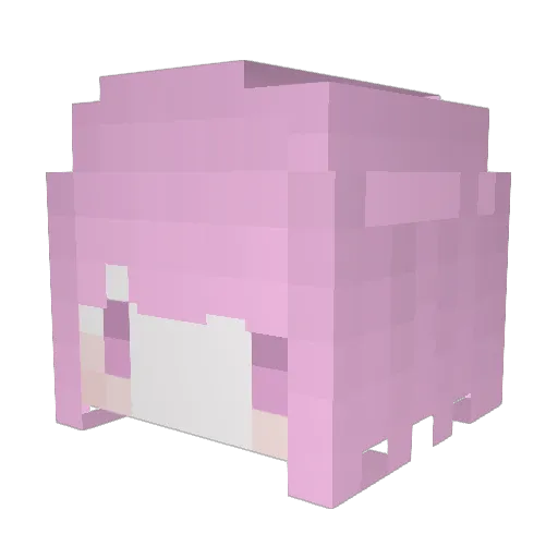 ImMelody Minecraft avatar head, 3D render