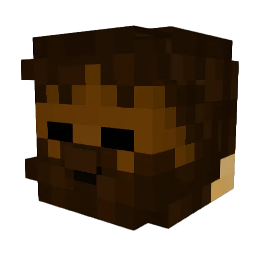 ImMightyBlak Minecraft avatar head, 3D render