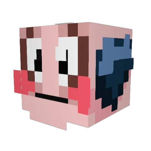 ImMime Minecraft avatar head, 3D render