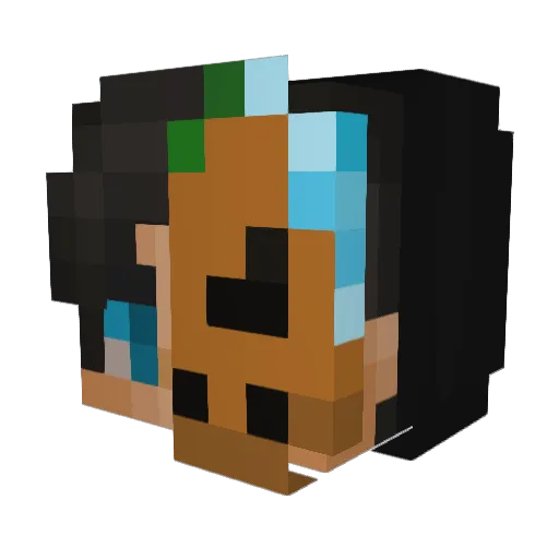 ImMink Minecraft avatar head, 3D render