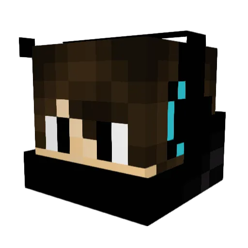 ImMinze Minecraft avatar head, 3D render