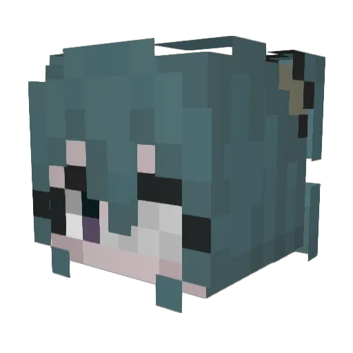 ImMoriii Minecraft avatar head, 3D render