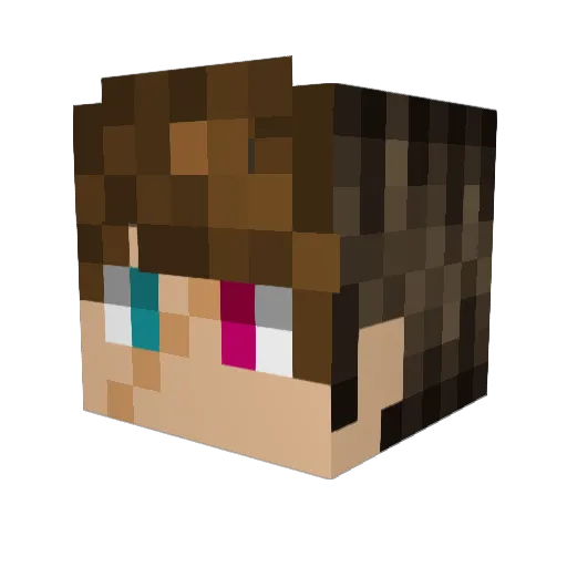 ImMusk Minecraft avatar head, 3D render
