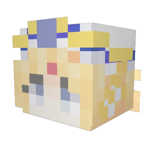 ImMxb Minecraft avatar head, 3D render
