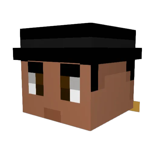 ImNaks Minecraft avatar head, 3D render