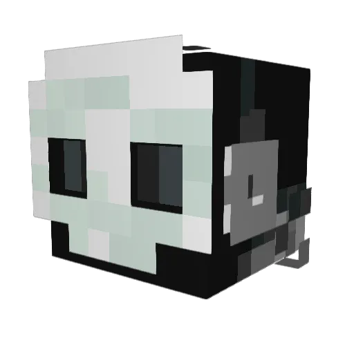 ImNashi Minecraft avatar head, 3D render
